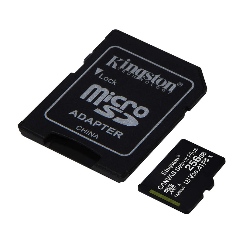 Kingston Memoria Micro SD de 256GB + Adaptador | Clase 10 | 100MB/s