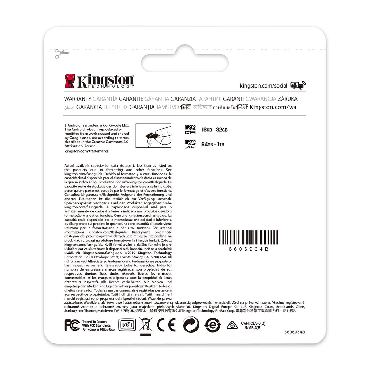 Kingston Memoria Micro SDXC de 256GB + Adaptador | UHS-I | V30 | U3 | Clase 10 | 100MB/s