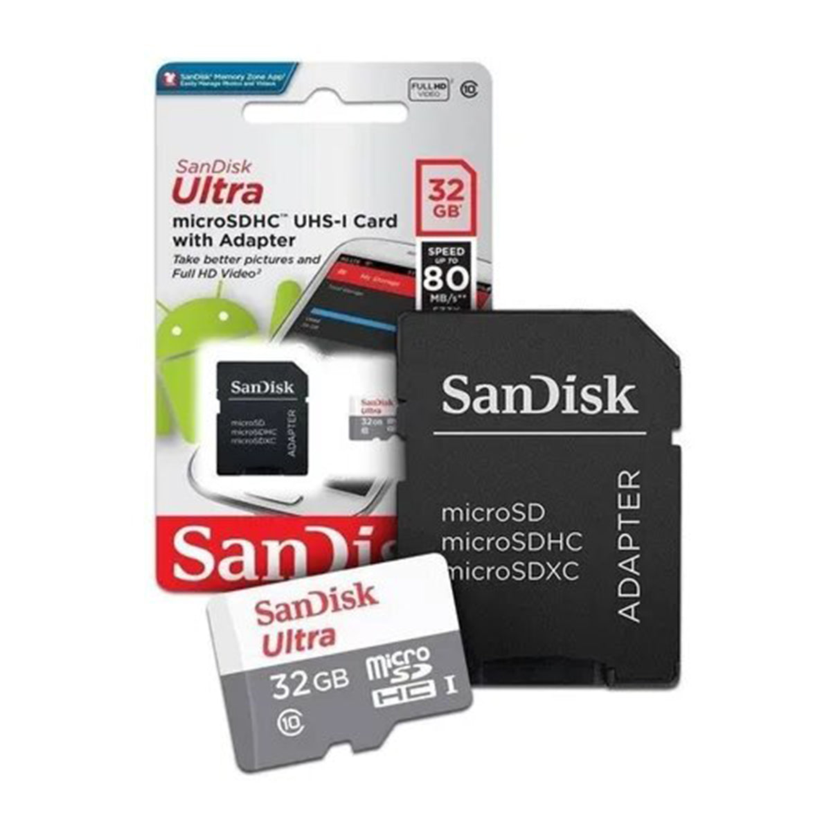 SanDisk Memoria Micro SDHC de 32GB + Adaptador | UHS-I | Clase 10 | 100MB/s