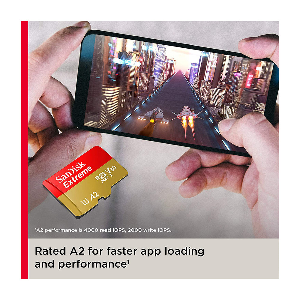 SanDisk Memoria Micro SDHC de 32GB + Adaptador | UHS-I | V30 | U3 | Clase 10 | 100MB/s