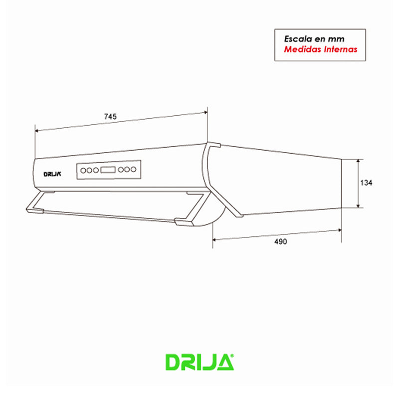 Drija Slim Touch 76 Extractor de Grasa | Tipo Compacto | Panel Táctil