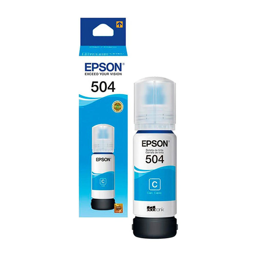Epson T504 C Botella de Tinta | Cyan