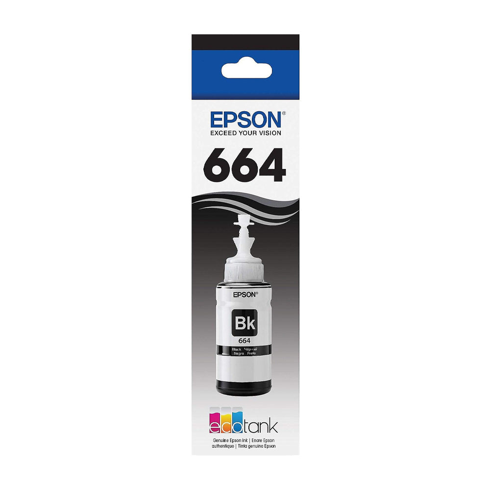 Epson T664 Bk Botella de Tinta | Negro