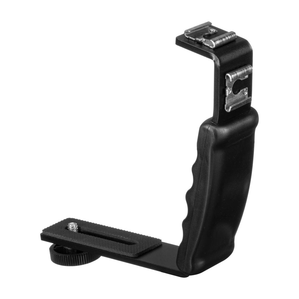 Bower Soporte/Bracket para Flash con Montura Dual | Posicionamiento Horizontal y Vertical