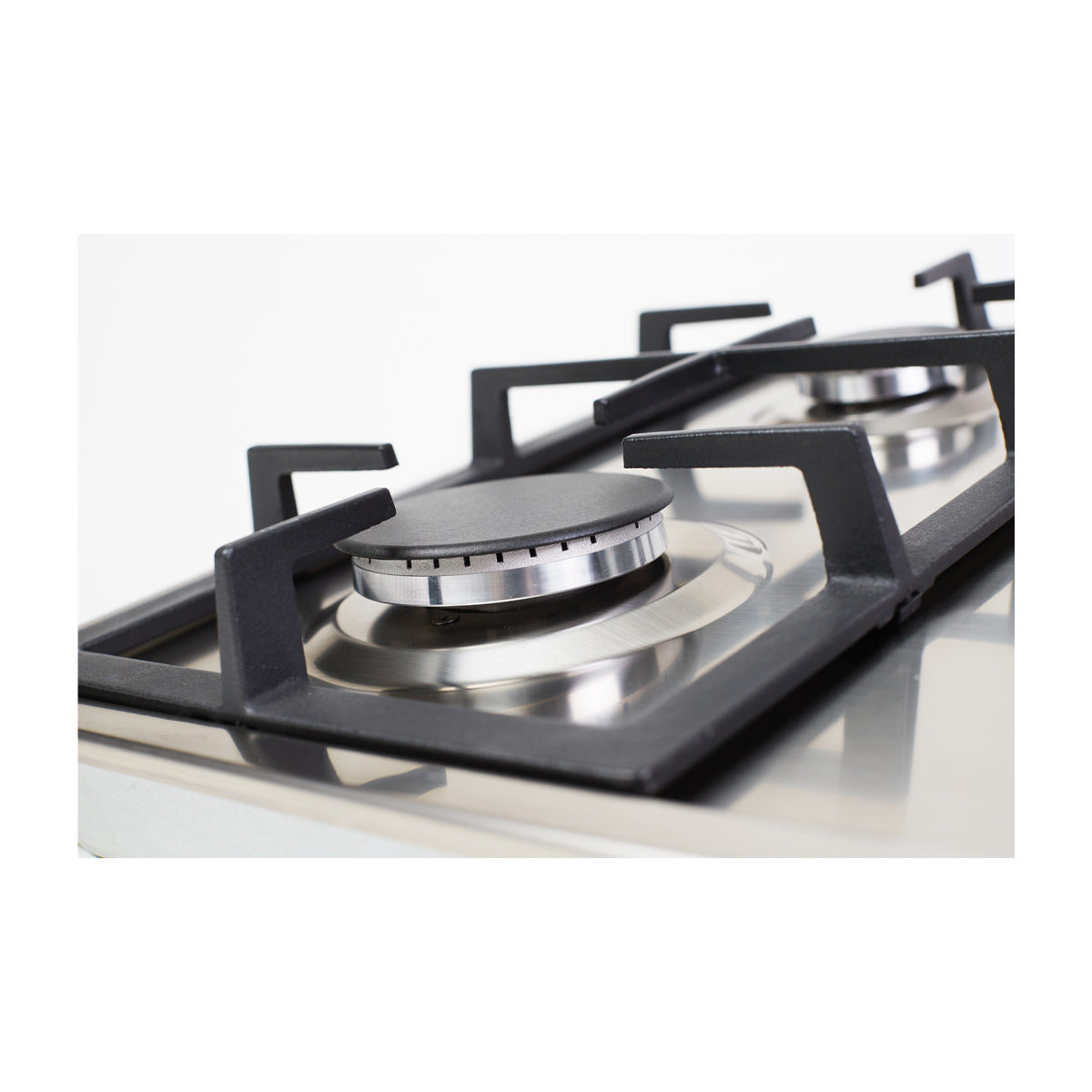 Drija Verona 90 Estufa Empotrable Dual (a Gas y Eléctrica) de Acero Inoxidable | 5 Quemadores | 4 Válvulas de Seguridad