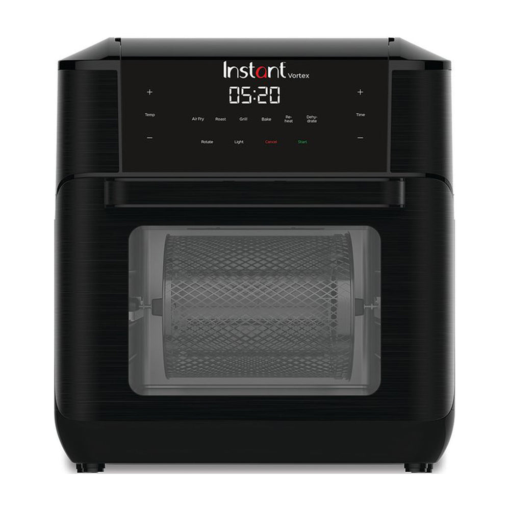Instant Vortex Horno Freidora de Aire Digital 7-en-1 | 10QT | EvenCrisp | Puerta de Vidrio | Negro