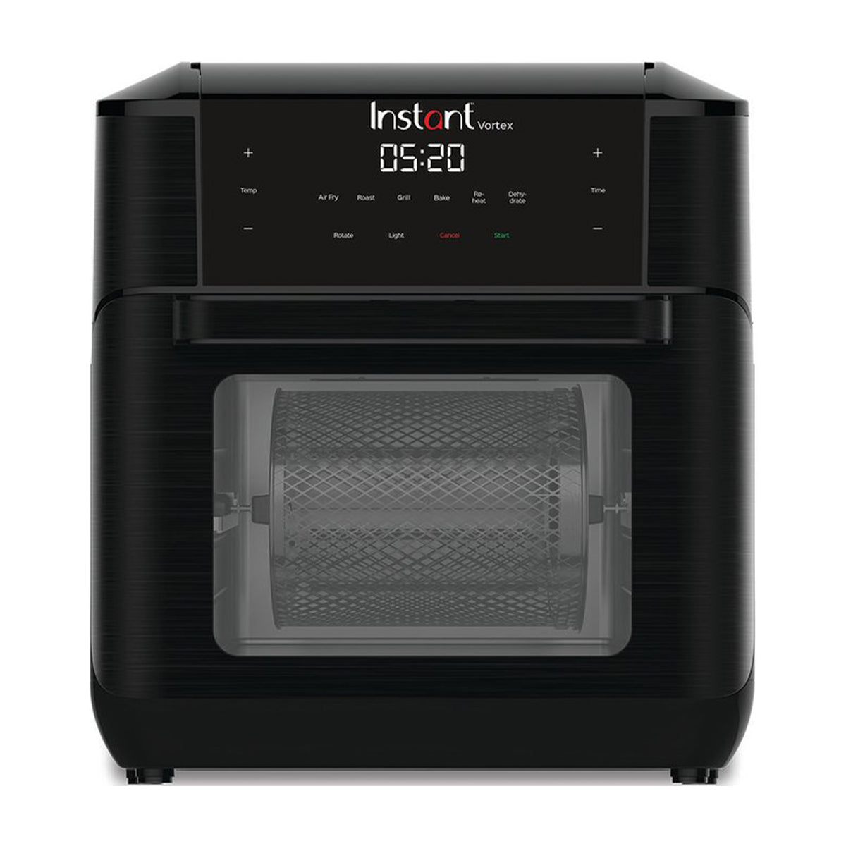 Instant Vortex Horno Freidora de Aire Digital 7-en-1 | 10QT | EvenCrisp | Puerta de Vidrio | Negro