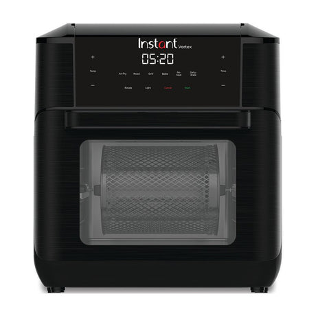 Instant Vortex Horno Freidora de Aire Digital 7-en-1 | 10QT | EvenCrisp | Puerta de Vidrio | Negro