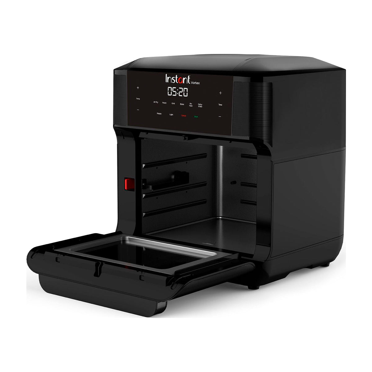 Instant Vortex Horno Freidora de Aire Digital 7-en-1 | 10QT | EvenCrisp | Puerta de Vidrio | Negro