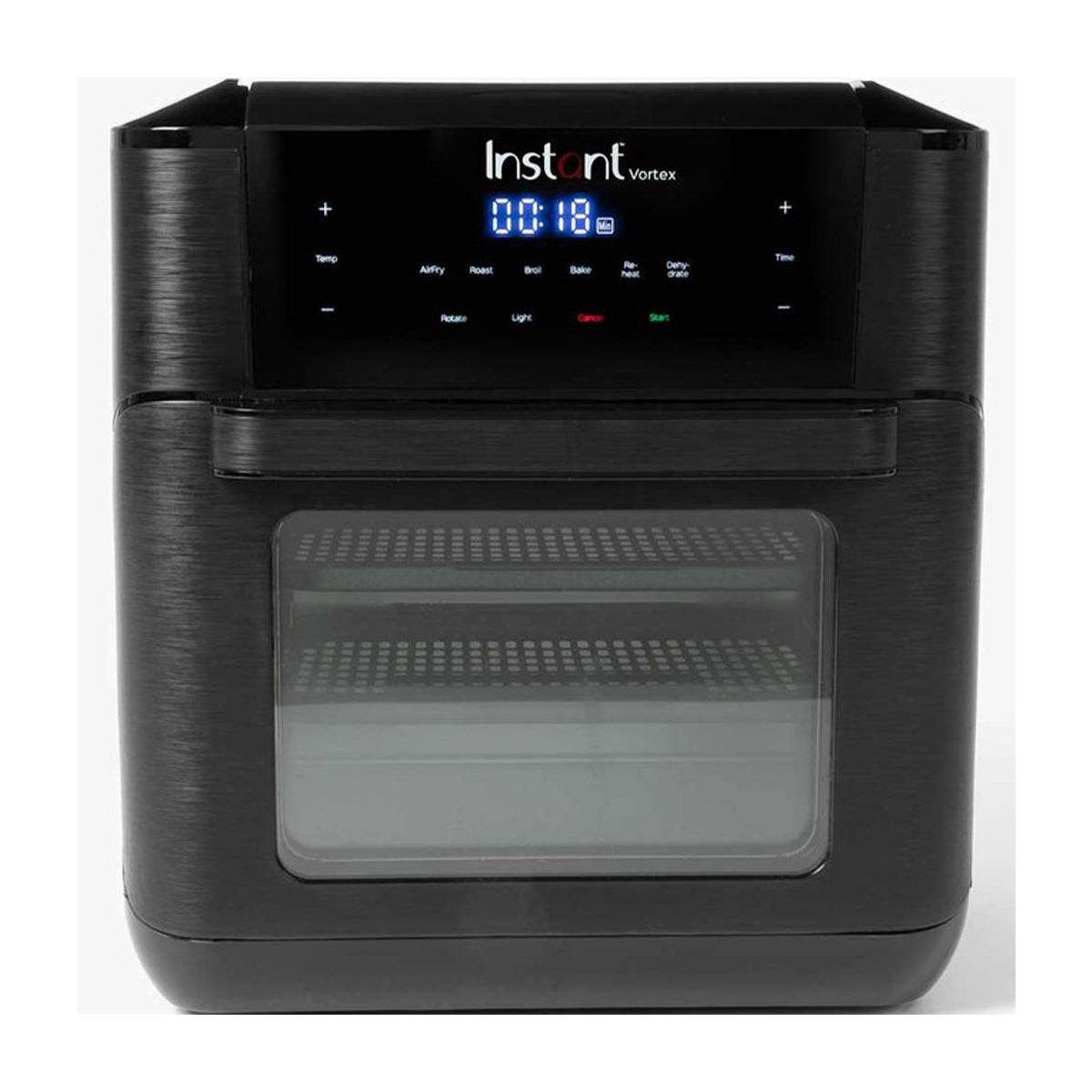 Instant Vortex Horno Freidora de Aire Digital 7-en-1 | 10QT | EvenCrisp | Puerta de Vidrio | Negro