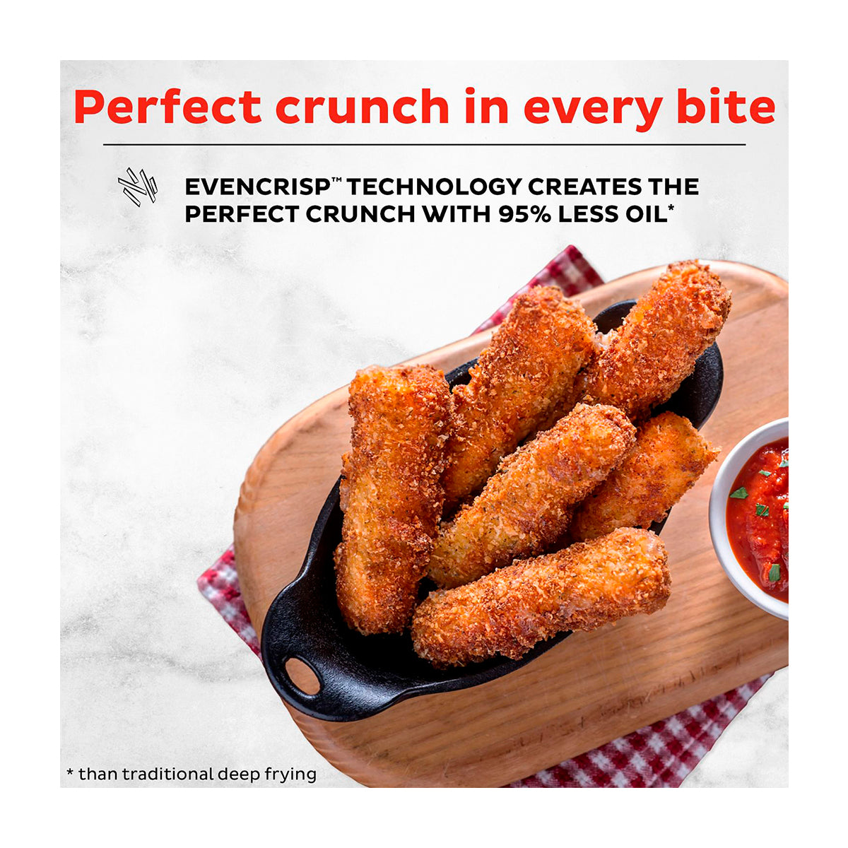 Instant Vortex Horno Freidora de Aire Digital 7-en-1 | 10QT | EvenCrisp | Puerta de Vidrio | Negro