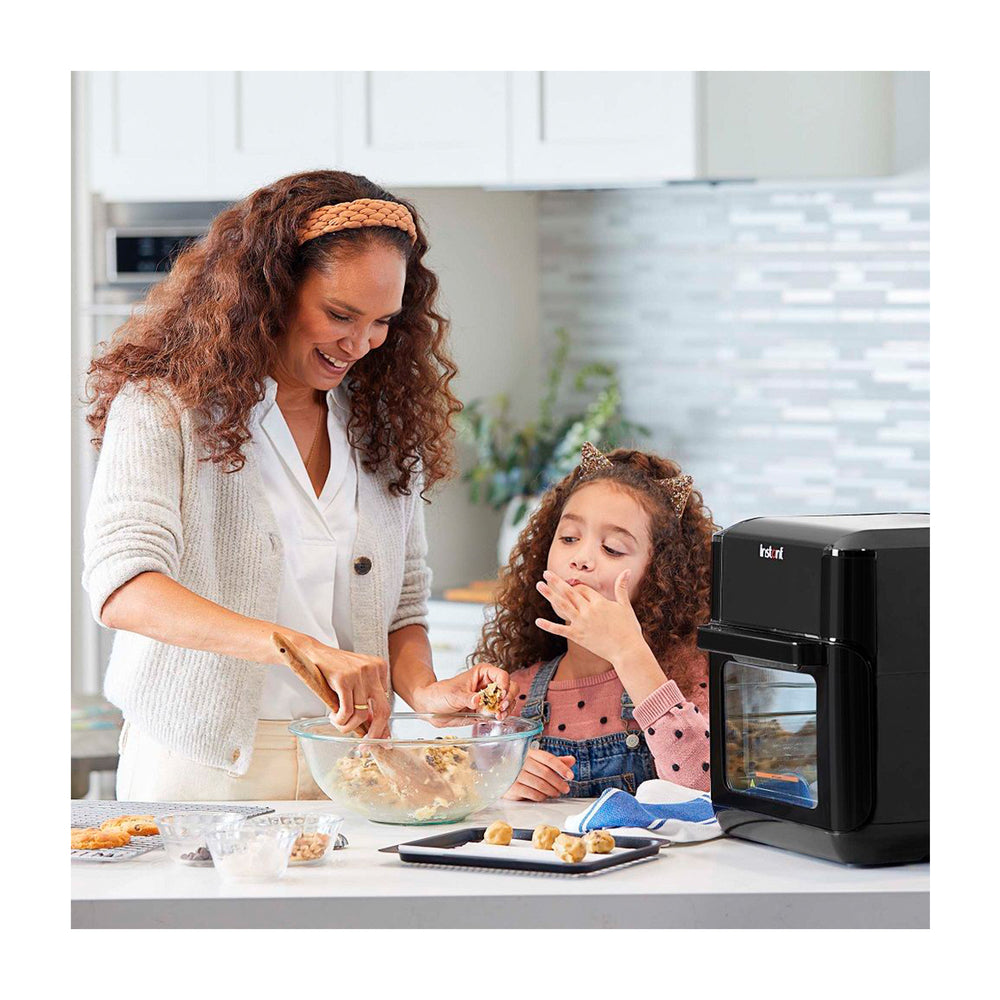 Instant Vortex Horno Freidora de Aire Digital 7-en-1 | 10QT | EvenCrisp | Puerta de Vidrio | Negro