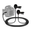 Vidpro Micrófono Lavalier Doble Cabeza | Para Cámaras Profesionales, de Video y Computadoras