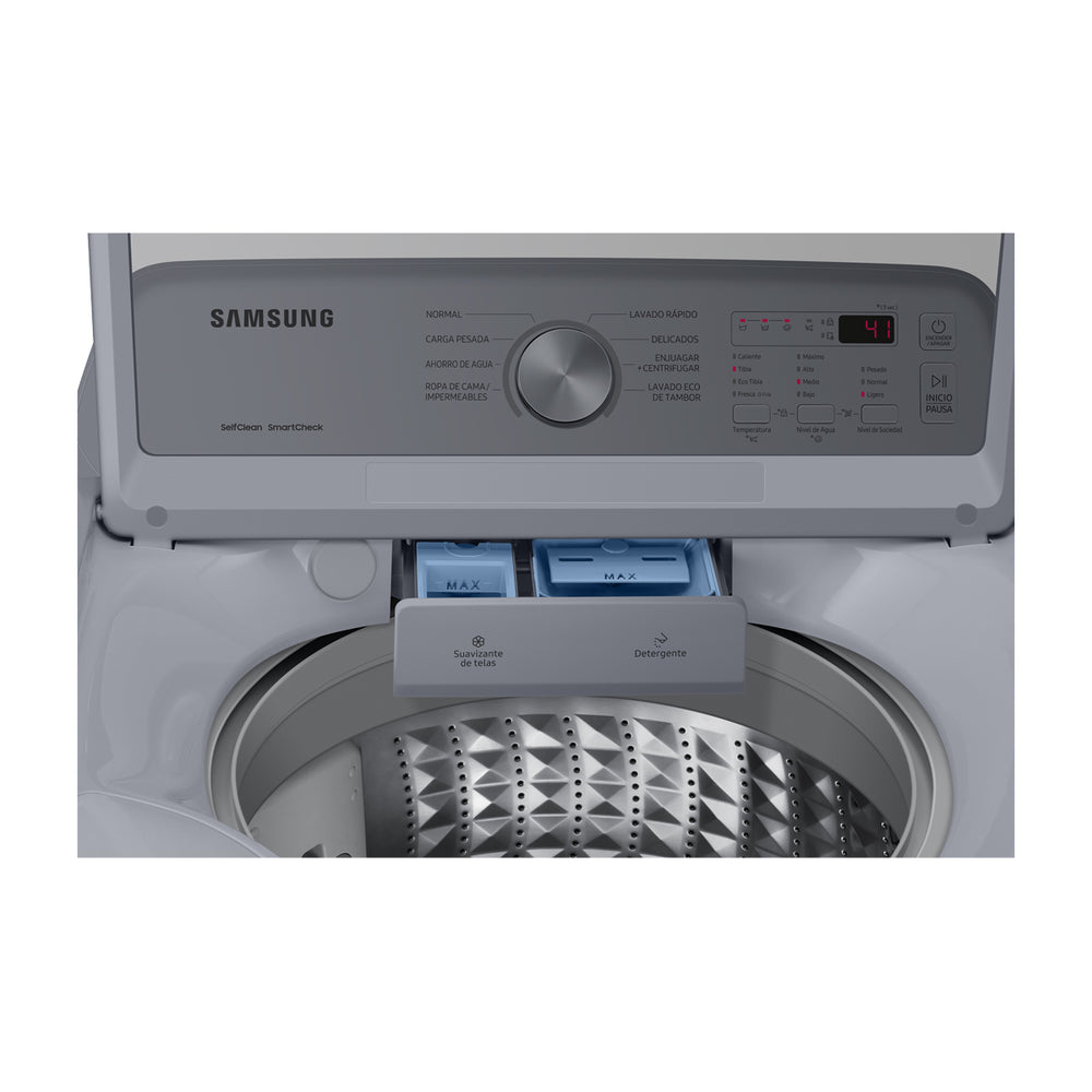 Samsung Lavadora Automática Digital Inverter de Carga Superior | Aqua Saving | Magic Filter | 17kg | Gris