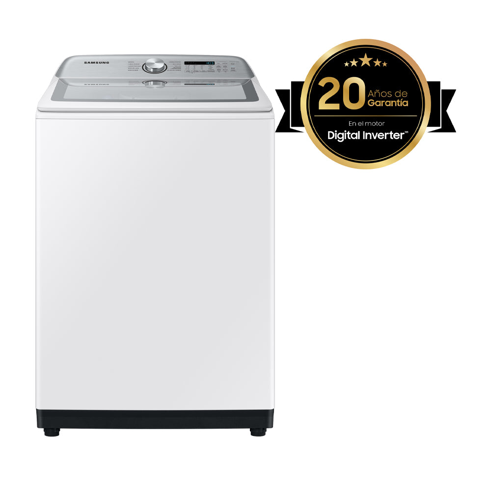 Samsung Lavadora Automática Digital Inverter de Carga Superior | BubbleStorm | Hygiene Steam | Heavy Duty+ | VRT | 22kg