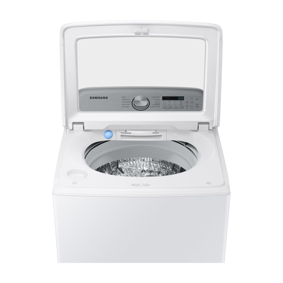 Samsung Lavadora Automática Digital Inverter de Carga Superior | BubbleStorm | Hygiene Steam | Heavy Duty+ | VRT | 22kg