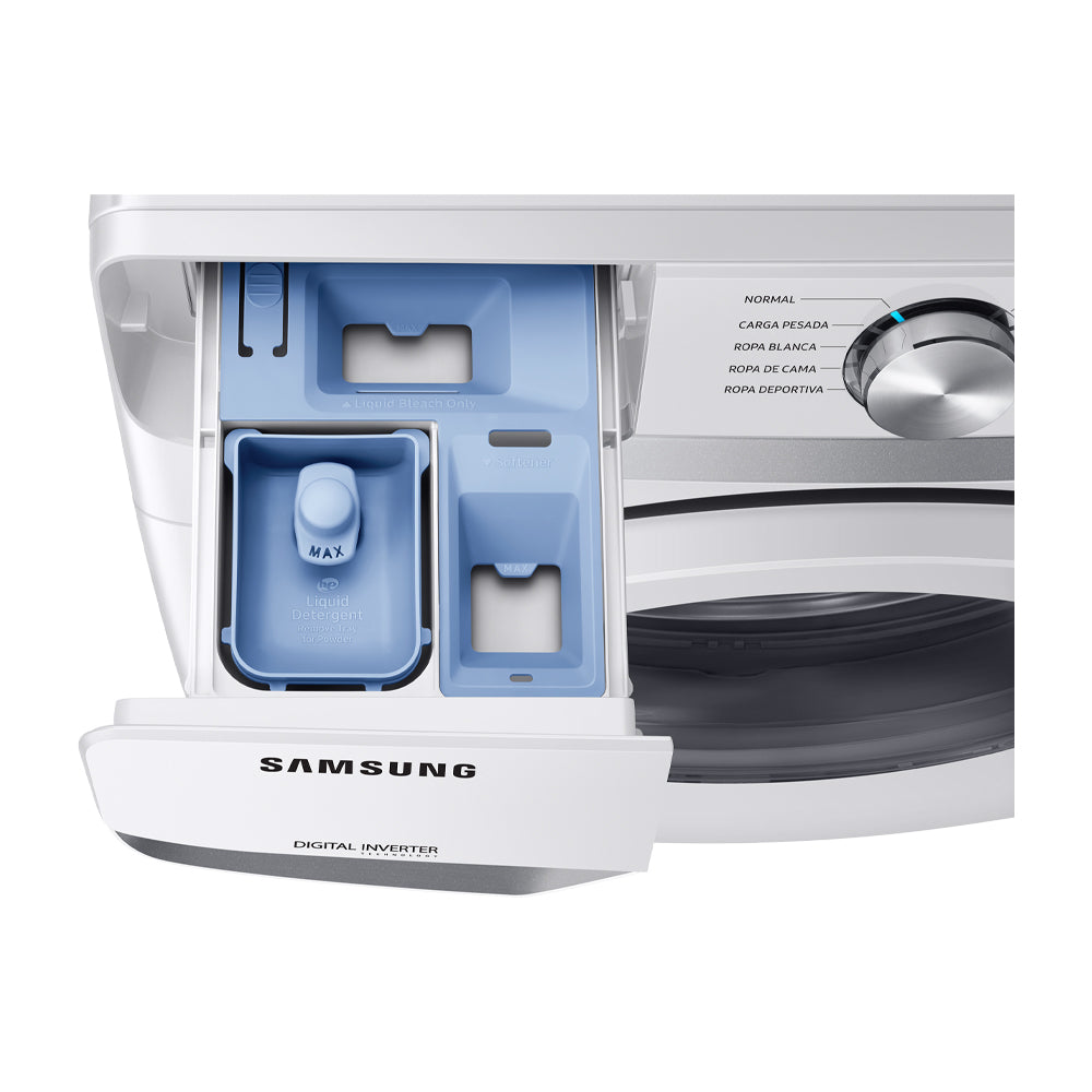 Samsung Combo Lavadora Automática y Secadora a Gas Digital Inverter de Carga Frontal | VRT Plus | 20kg | Blanco