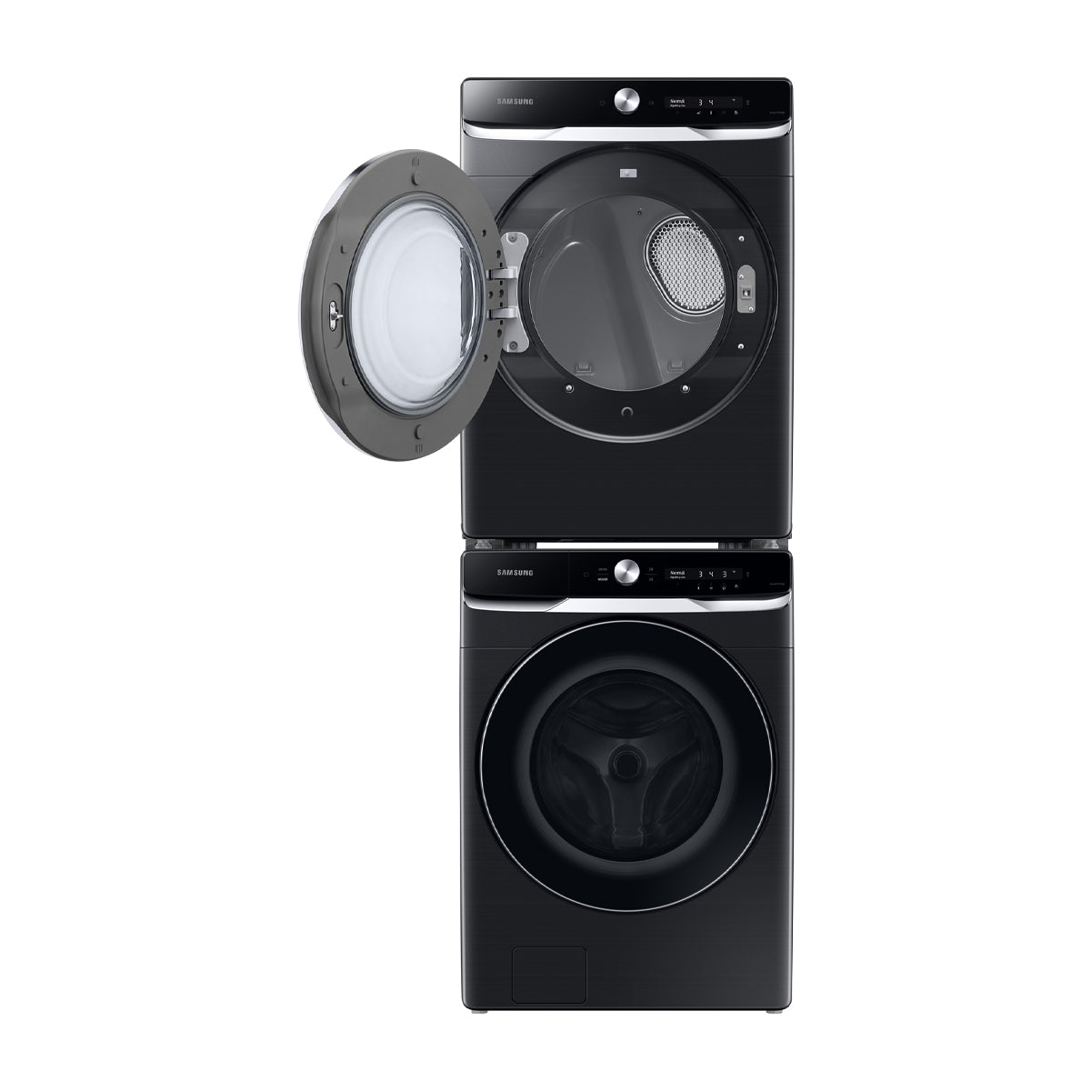 Samsung Combo Lavadora Automática Digital Inverter y Secadora a Gas de Carga Frontal | OptiWash | MultiControl | AI Control | VRT Plus | 24kg | Negro