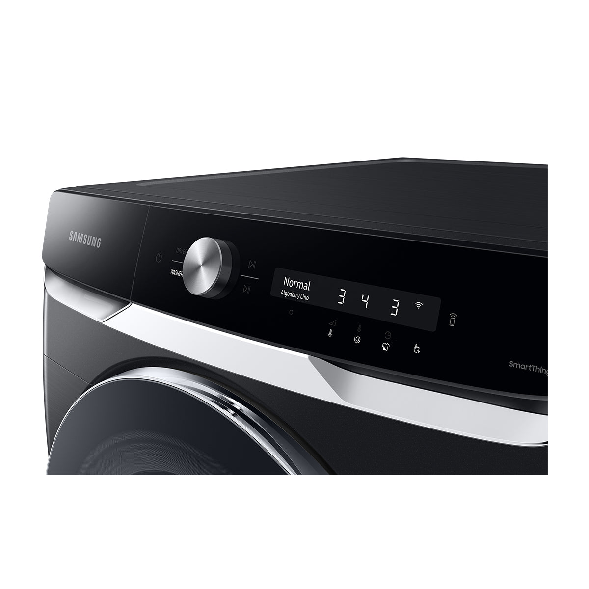 Samsung Combo Lavadora Automática Digital Inverter y Secadora a Gas de Carga Frontal | OptiWash | MultiControl | AI Control | VRT Plus | 24kg | Negro