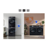 Samsung Combo Lavadora Automática Digital Inverter y Secadora Eléctrica de Carga Frontal | OptiWash | MultiControl | AI Control | VRT Plus | 24kg | Negro