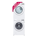 LG Combo Lavadora Automatica Inverter Direct Drive y Secadora a Gas de Carga Frontal | 6 Motion DD | 20kg | Blanco