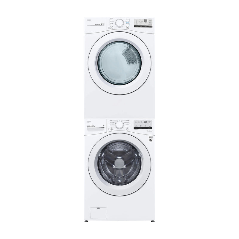 LG Combo Lavadora Automatica Inverter Direct Drive y Secadora a Gas de Carga Frontal | 6 Motion DD | 20kg | Blanco