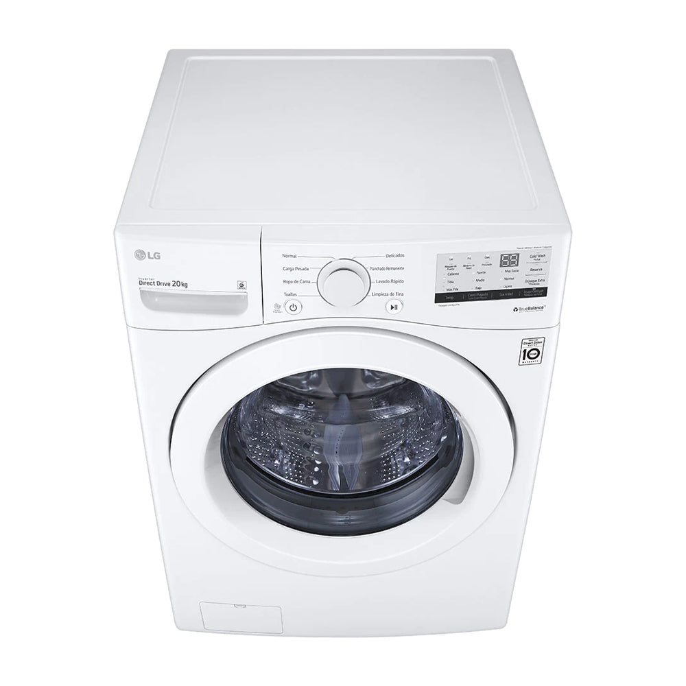 LG Combo Lavadora Automatica Inverter Direct Drive y Secadora a Gas de Carga Frontal | 6 Motion DD | 20kg | Blanco