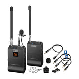 Vidpro Sistema de Micrófono Lavalier Inalámbrico | Para Cámaras Profesionales, Smartphones, Tablets y Computadoras