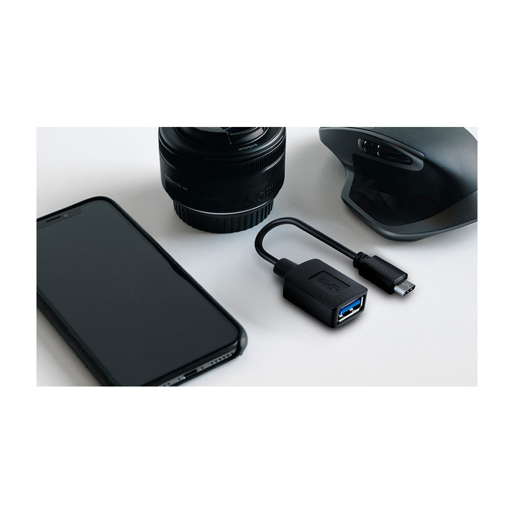 Xtech OTG Adaptador USB C a USB A | Negro - Photura