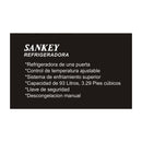 Sankey Refrigeradora Compacta de 1 Puerta | Rápido Enfriamiento | Control de Temperatura | 3.3p3 | Gris
