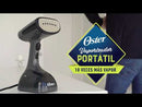 Oster Vaporizador de Prendas Portátil | 15 Minutos de Vapor Continuos | Negro