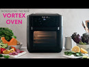 Instant Vortex Horno Freidora de Aire Digital 7-en-1 | 10QT | EvenCrisp | Puerta de Vidrio | Negro