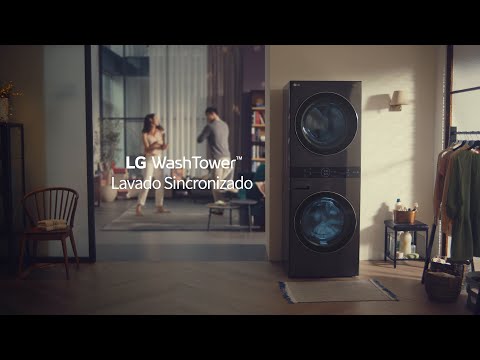 LG WashTower Torre de Lavado a Gas Inverter Direct Drive de Carga Frontal | AI DD | AI Sensor Dry | AI ThinQ | 22kg | Blanco