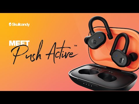 Skullcandy Push Active Audífonos Inalámbricos Bluetooth | Negro Naranja