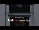 Instant Vortex Horno Freidora de Aire Digital 7-en-1 | 10QT | EvenCrisp | Puerta de Vidrio | Negro