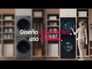 LG WashTower Torre de Lavado Eléctrico Inverter Direct Drive de Carga Frontal | TurboWash 360 | Steam+ | AI ThinQ | 22kg | Negro
